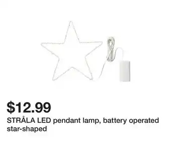 Ikea Stråla led pendant lamp, battery operated star-shaped offer