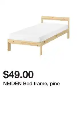 Ikea Neiden bed frame, pine offer