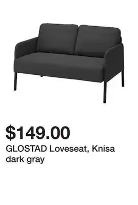 Ikea Glostad loveseat, knisa dark gray offer