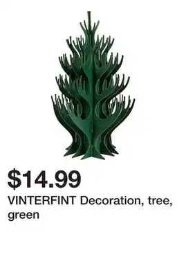Ikea Vinterfint decoration, tree, green offer