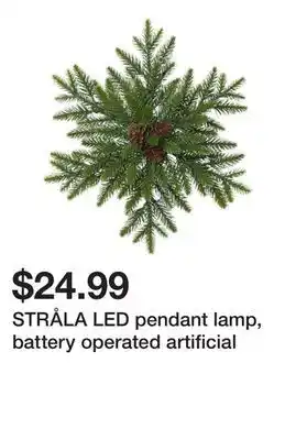 Ikea Stråla led pendant lamp, battery operated artificial offer