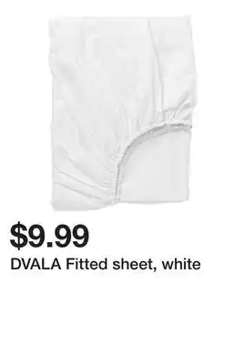 Ikea Dvala fitted sheet, white offer