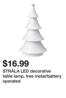 Ikea Stråla led decorative table lamp, tree metal/battery operated offer