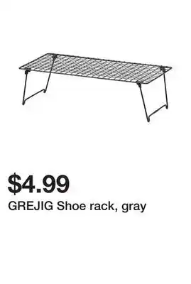 Ikea Grejig shoe rack, gray offer
