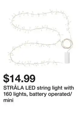 Ikea Stråla led string light with 160 lights, battery operated/mini offer