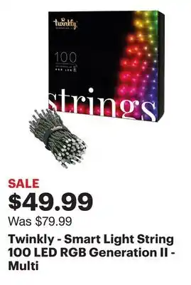 Best Buy Twinkly - smart light string 100 led rgb generation ii - multi offer