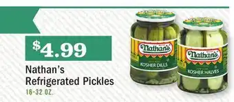 Heinen's Nathan's refrigerated pickles offer