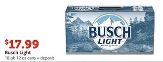 Fareway Busch Light 18 pk 12 oz cans offer