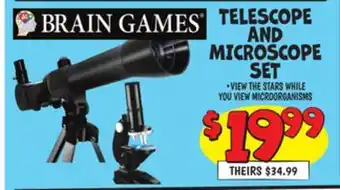 Ollie's Brain games telescope and microscope set offer
