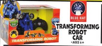 Ollie's Blue hat transforming robot car offer