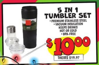 Ollie's 5 in 1 tumbler set offer