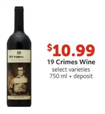 Fareway 19 Crimes Wine offer