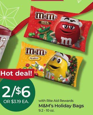 Rite Aid M&m's holiday bags offer
