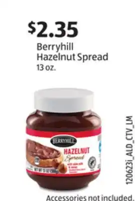 Aldi Berryhill hazelnut spread offer