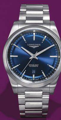 Macy's Longines men's swiss automatic conquest stainless steel bracelet watch 41mm offer