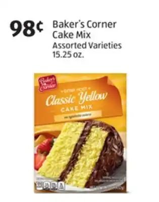 Aldi Baker's corner cake mix offer