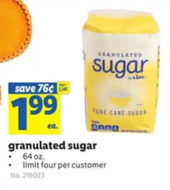 Lidl Granulated sugar offer