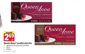 Lidl Queen anne cordial cherries offer