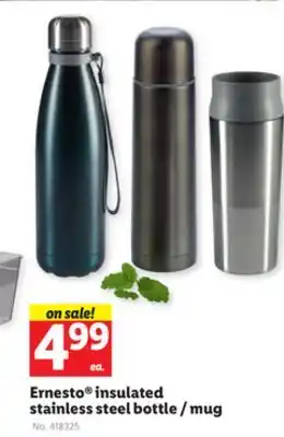 Lidl Ernesto insulated stainless steel bottle/mug offer