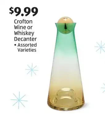 Aldi Crofton wine or whiskey decanter offer