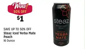 Grocery Outlet Iced yerba mate peach offer