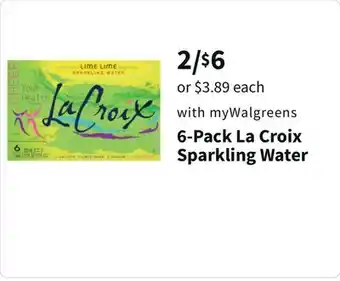 Walgreens 6-pack la croix sparkling water offer