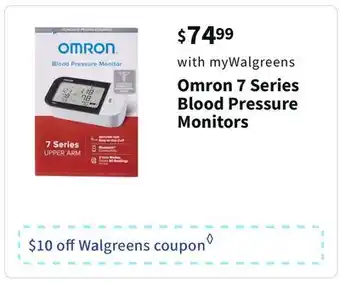 Walgreens Omron 7 series blood pressure monitors offer