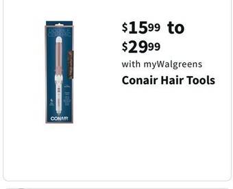 Walgreens Conair hair tools offer