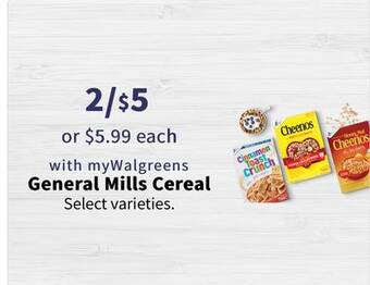 Walgreens General mills cereal offer