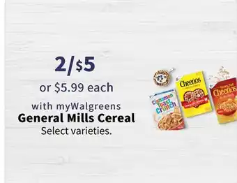 Walgreens General mills cereal offer