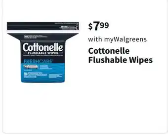 Walgreens Cottonelle flushable wipes offer