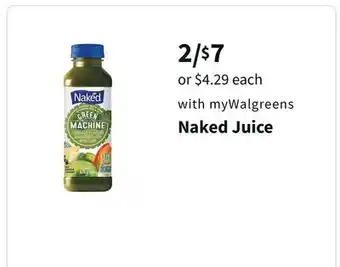 Walgreens Naked juice offer
