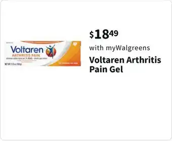 Walgreens Voltaren arthritis pain gel offer