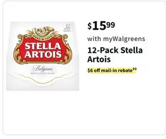 Walgreens 12-pack stella artois offer