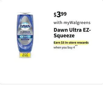 Walgreens Dawn ultra ez- squeeze offer
