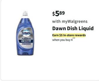 Walgreens Dawn dish liquid offer