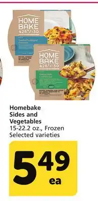 Albertsons Homebake sides and vegetables offer