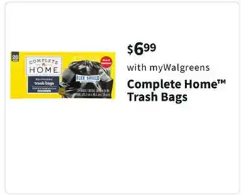 Walgreens Complete home trash bags offer