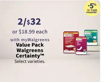 Walgreens Value pack walgreens certainty offer