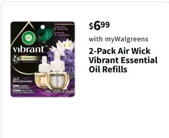 Walgreens 2-pack air wick vibrant essential oil refills offer
