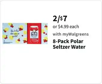 Walgreens 8-pack polar seltzer water offer