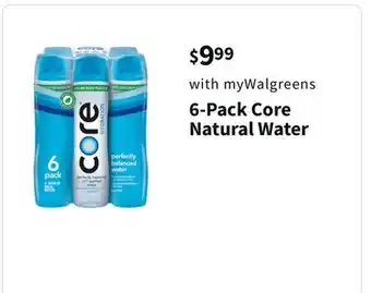 Walgreens 6-pack core natural water offer
