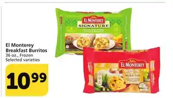 Albertsons El monterey breakfast burritos offer