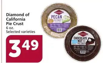 Albertsons Diamond of california pie crust offer