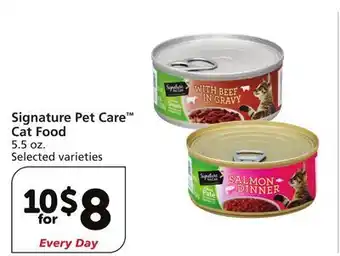 Albertsons Signature pet care cat food offer
