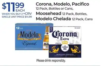 Corona, modelo, pacifico moosehead modelo chelada