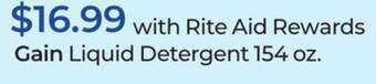 Rite Aid Gain liquid detergent offer