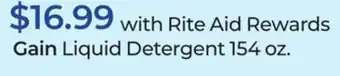 Rite Aid Gain liquid detergent offer