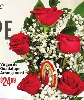Vallarta Supermarkets Virgen de guadalupe arrangement offer