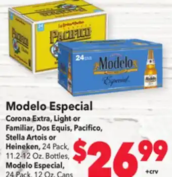 Vallarta Supermarkets Modelo especial corona extra, light or familiar dos equis co stella artois heineken offer